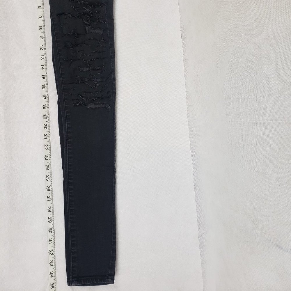 American eagle distressed black jeggings size 2 - Picture 5 of 5